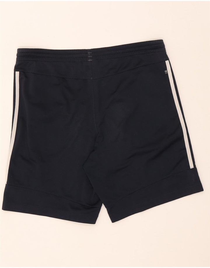 Pantaloncini sportivi da uomo Adidas medi in poliestere blu navy