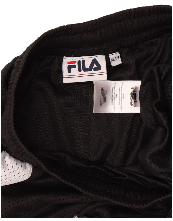 Pantaloncini sportivi Fila da donna UK 2 2XS poliestere nero