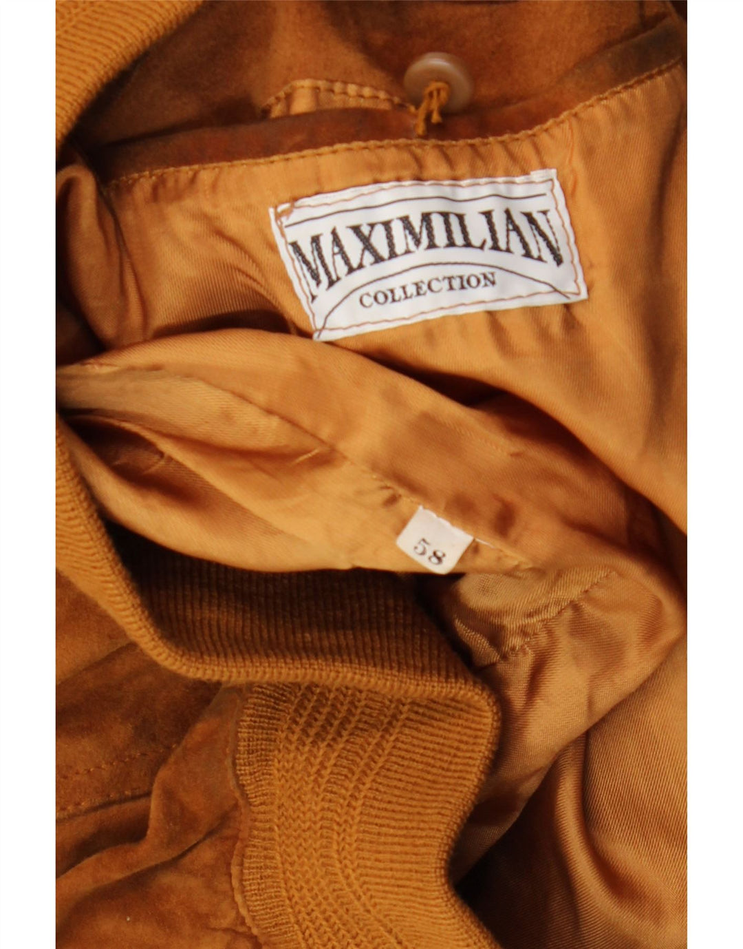 Giubbotto bomber in pelle scamosciata da uomo Maxi Milian IT 58 4XL Marrone
