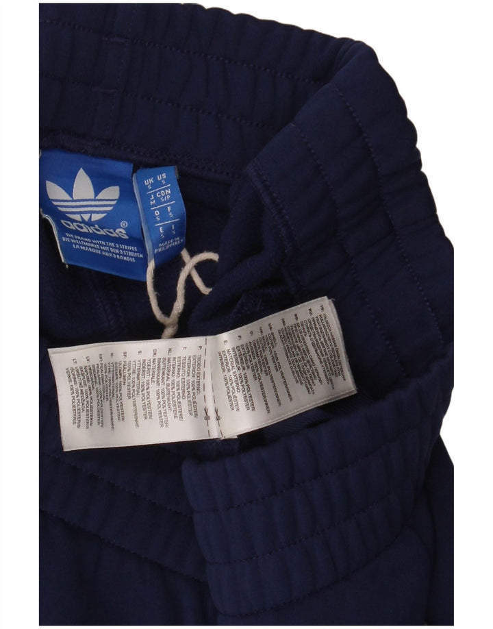 Pantaloni da tuta con grafica Adidas da uomo piccoli in poliestere blu navy