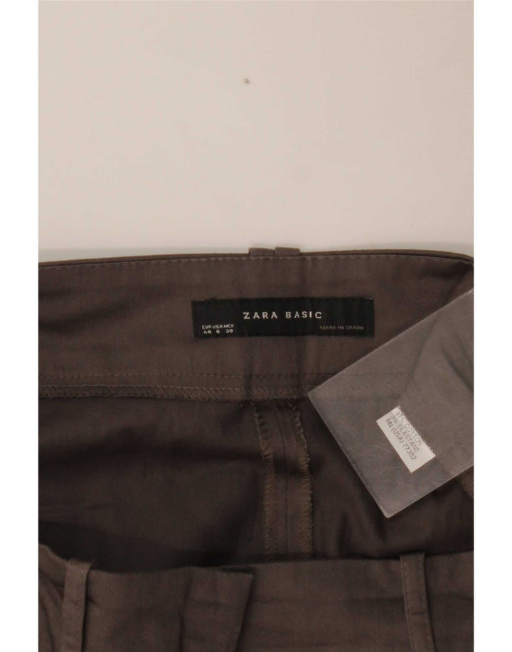 Pantaloni casual Bootcut da donna Zara EU 40 Medium W30 L31 Cotone grigio
