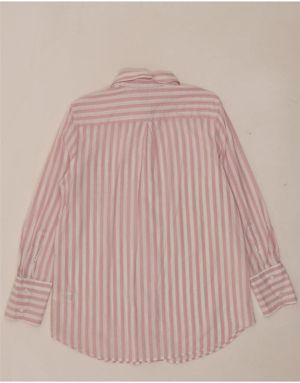 Camicia formale da donna Marks & Spencer UK 14 cotone a righe grandi rosa