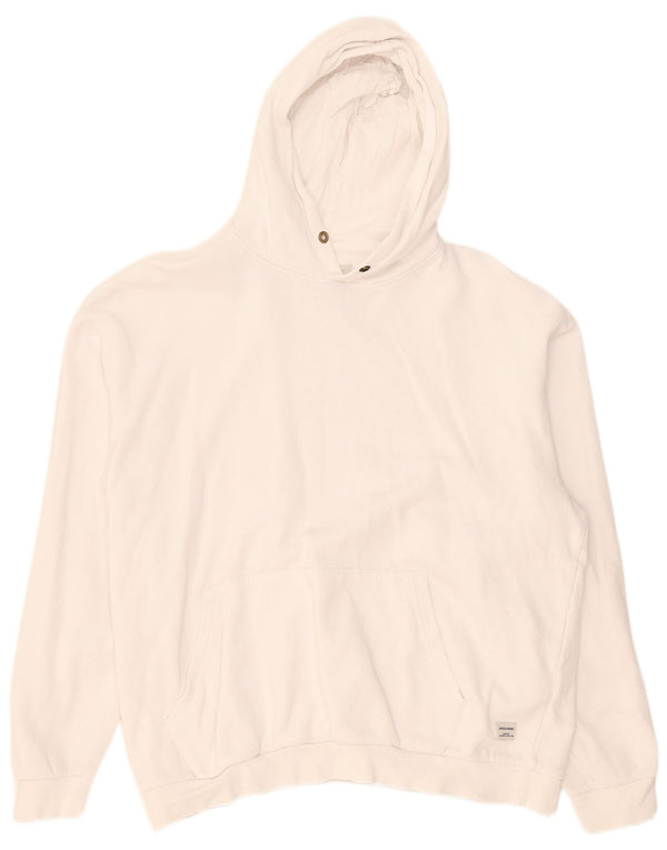 Maglione con cappuccio da uomo Jack & Jones grande in cotone bianco