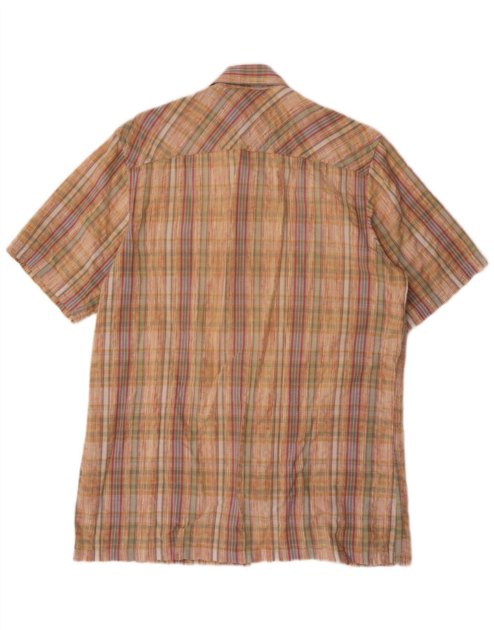 TIMBERLAND Camicia a maniche corte da uomo in cotone a quadri multicolore medio