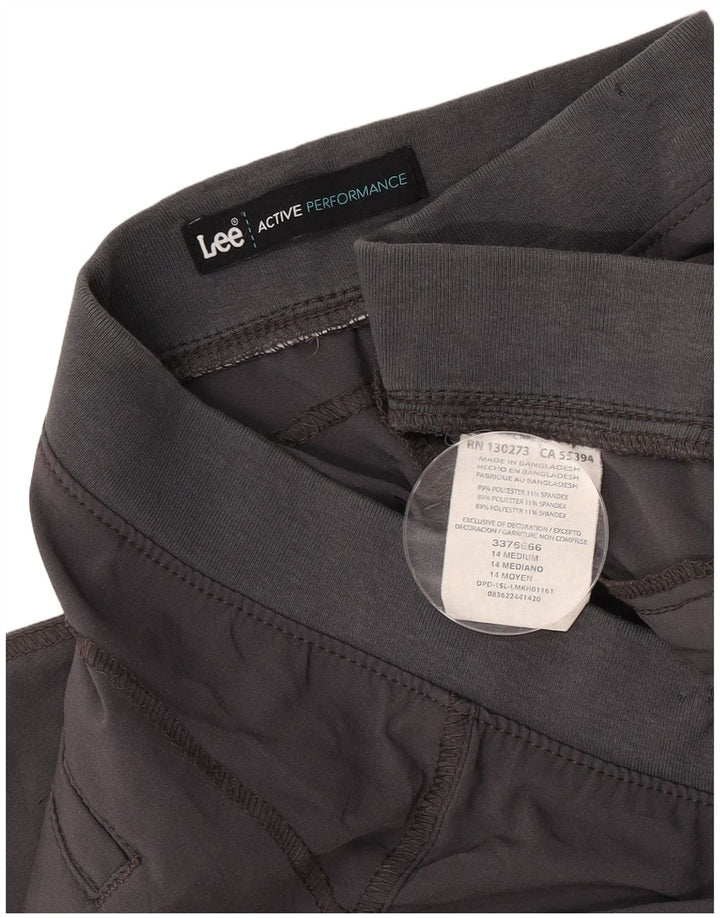 Pantaloni Capri da donna Lee US 14 XL W34 poliestere grigio