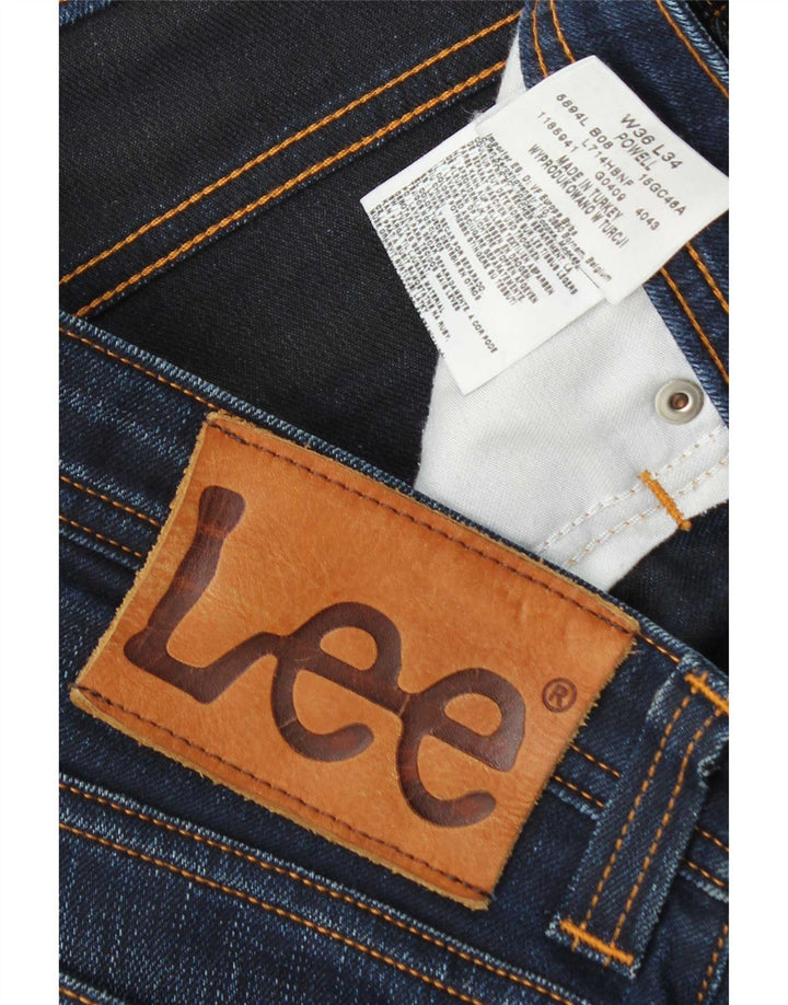 Jeans Lee Powell Slim da uomo W36 L34 cotone blu navy