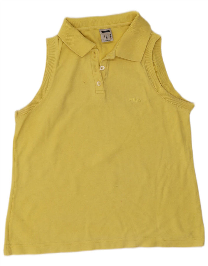 Polo senza maniche da donna Fila IT 46 Large gialla