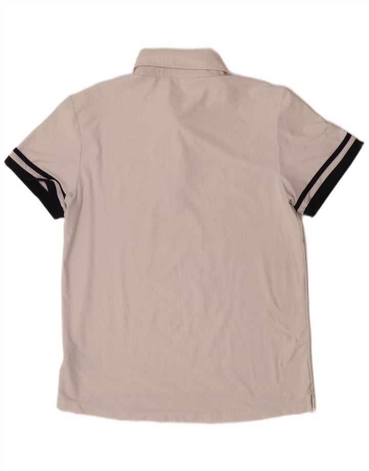 Polo Nike da uomo Dri Fit UK 38/40 poliestere color block bianco medio