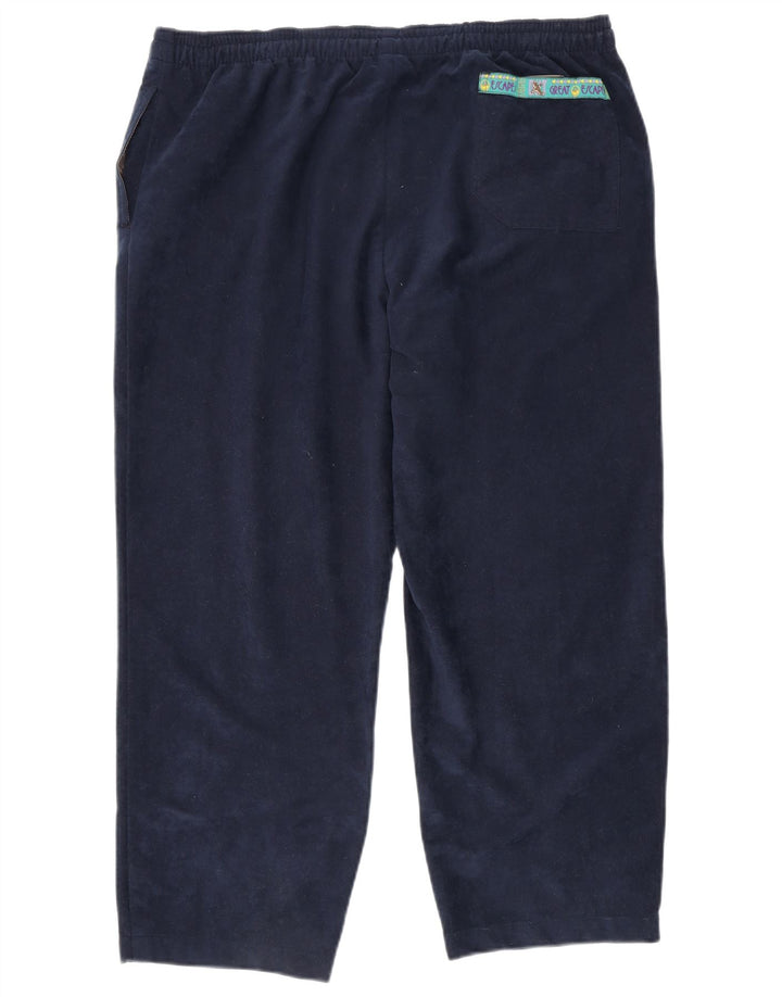 Pantaloni da tuta da uomo in velluto Great Escapes XL poliestere blu navy