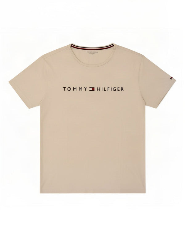 T-shirt grafica da uomo Tommy Hilfiger Top XL in cotone bianco