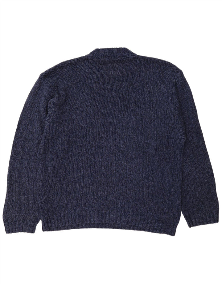 Maglione maglione con scollo a V Marks & Spencer da uomo St. Michael blu navy medio