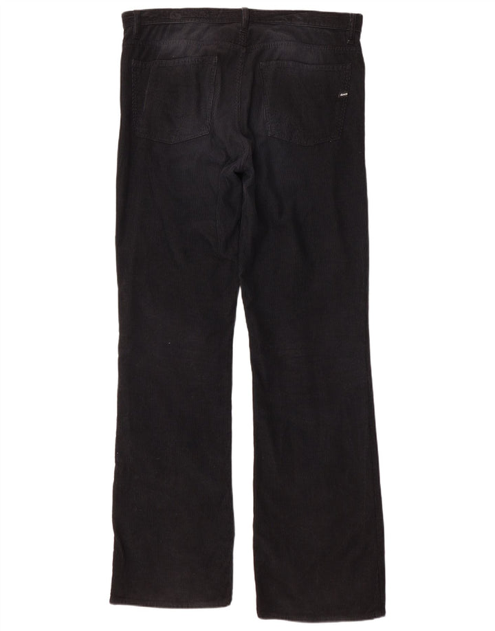 Pantaloni da uomo in velluto a coste Bootcut Gas W36 L34 neri