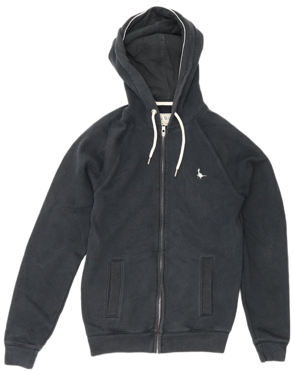 Maglione con cappuccio e zip da uomo Jack Wills XS in cotone blu navy