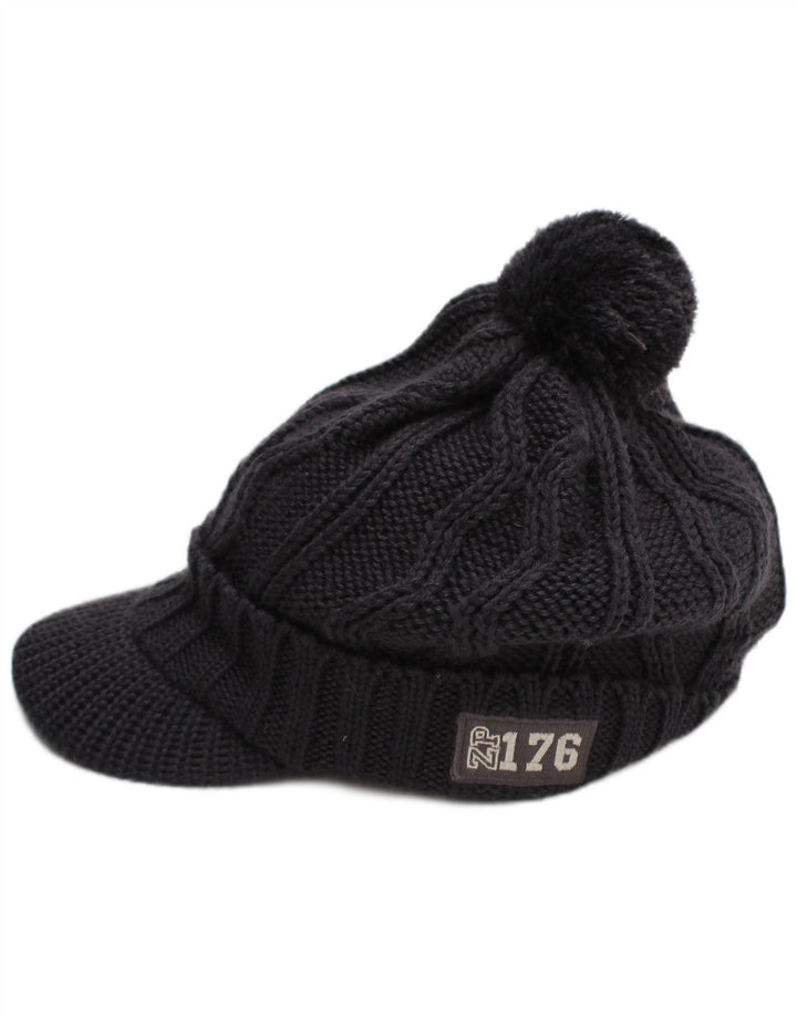 MUSTO Mens Knit Beanie Cap One Size Grey Acrylic Winter