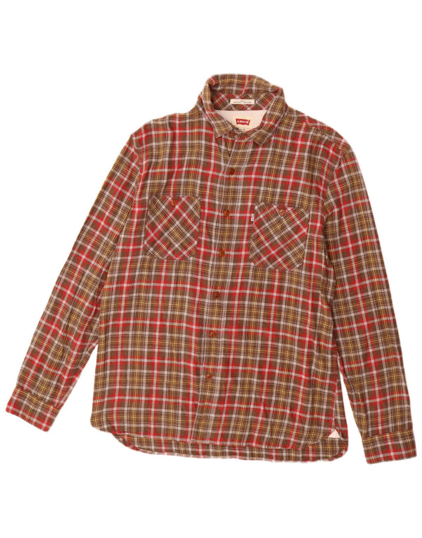 Camicia Levi's da uomo slim fit in flanella, cotone a quadri multicolore grande