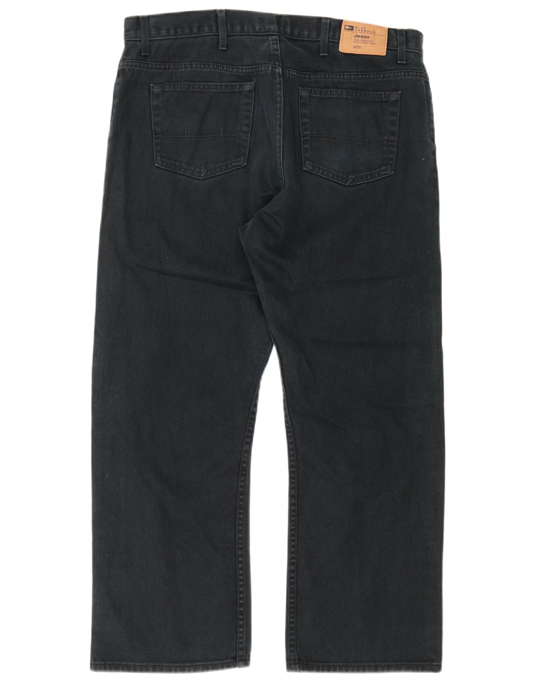 Jeans dritti da uomo Marks & Spencer Blue Harbour W38 L29 cotone nero