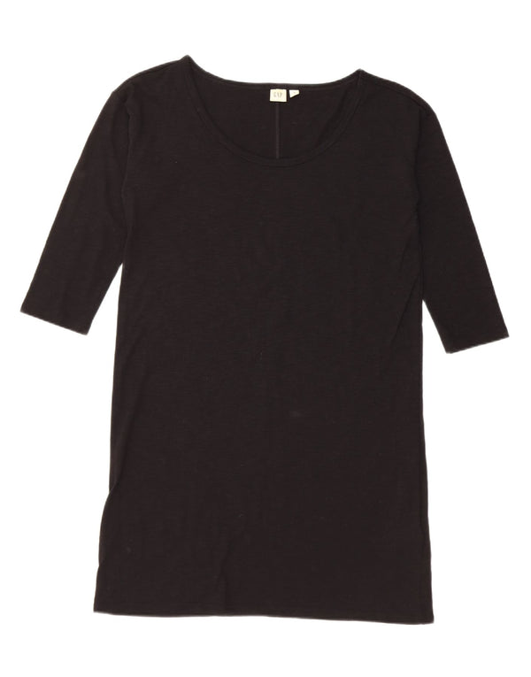 Abito t-shirt da donna con maniche a 3/4 Gap UK 10 piccolo poliestere nero