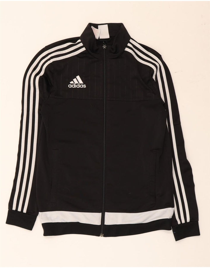 Giacca da tuta da ragazzo Adidas 13-14 anni in poliestere color block nero