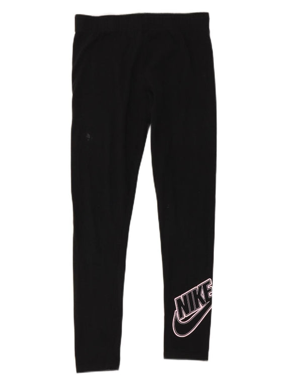 Leggings grafici NIKE per ragazze 13-14 anni XL in cotone nero