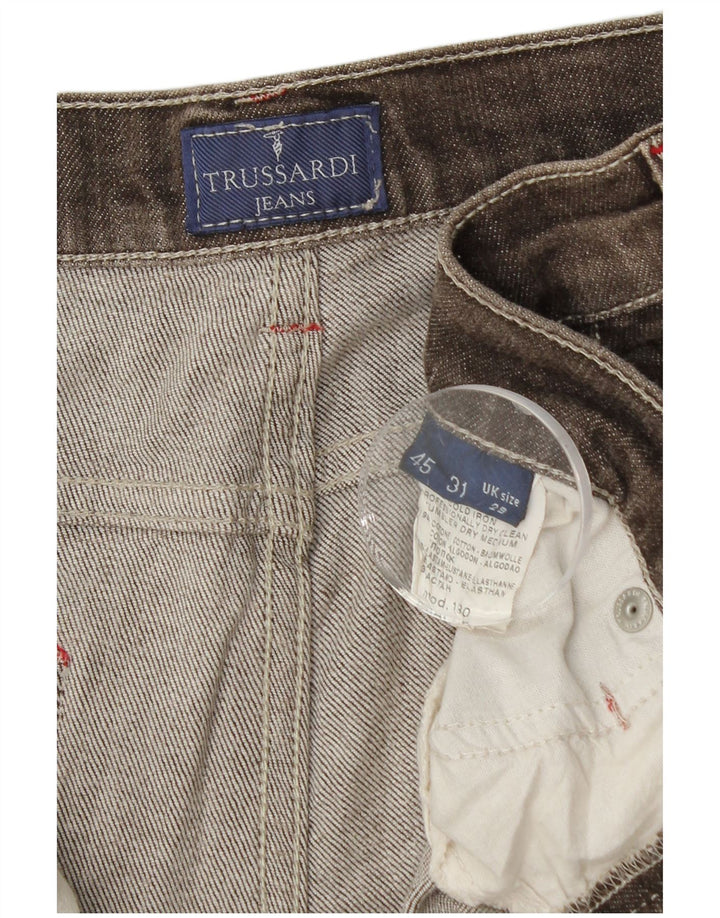 Jeans Dritti Uomo TRUSSARDI W29 L31 Cotone Marrone
