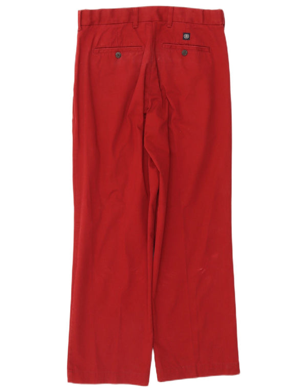 Pantaloni chino dritti Marks & Spencer da uomo blu Harbour W30 L31 Borgogna