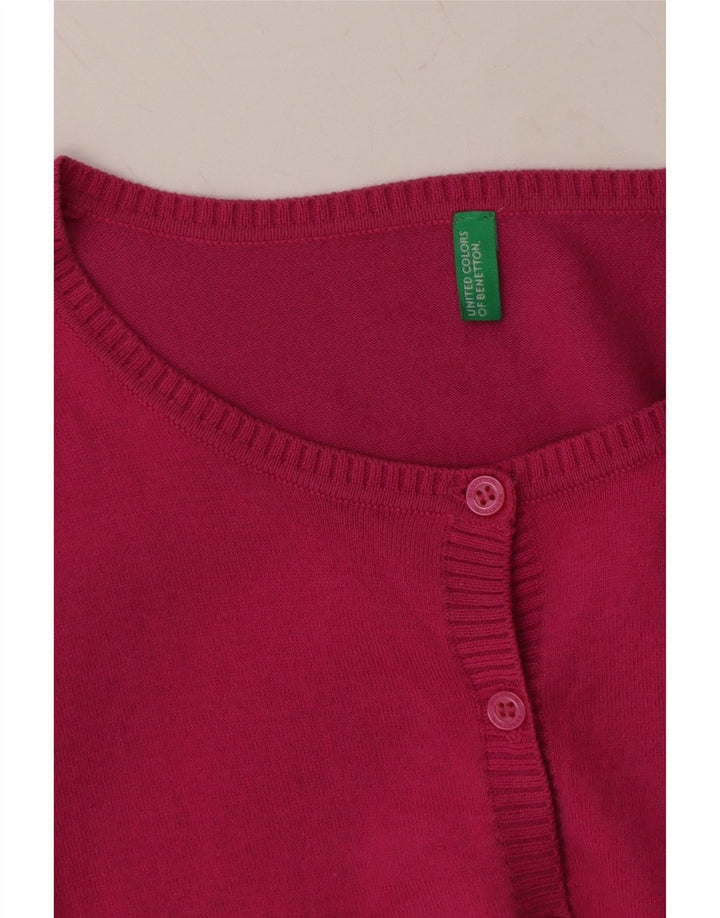 BENETTON Womens Cardigan Sweater UK 10 Small Pink Vintage Benetton and Second-Hand Benetton from Messina Hembry 