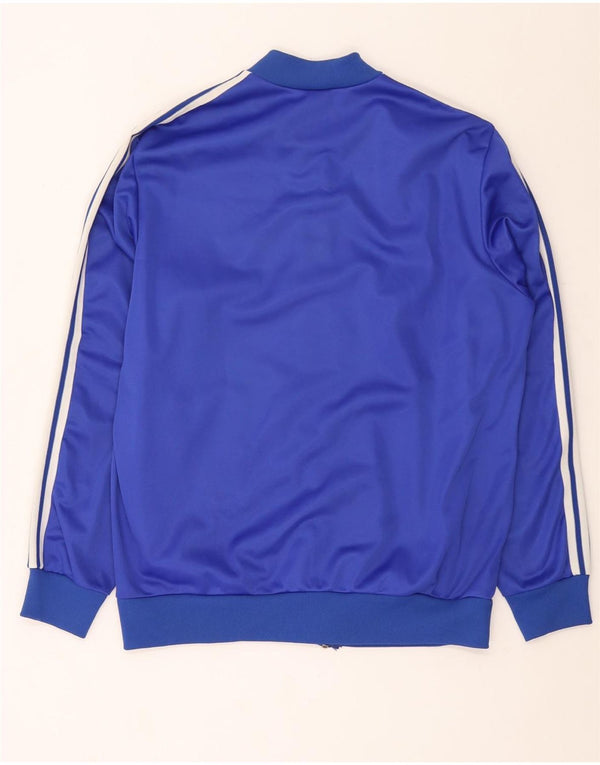 Giacca da ginnastica da uomo Adidas grande in poliestere blu