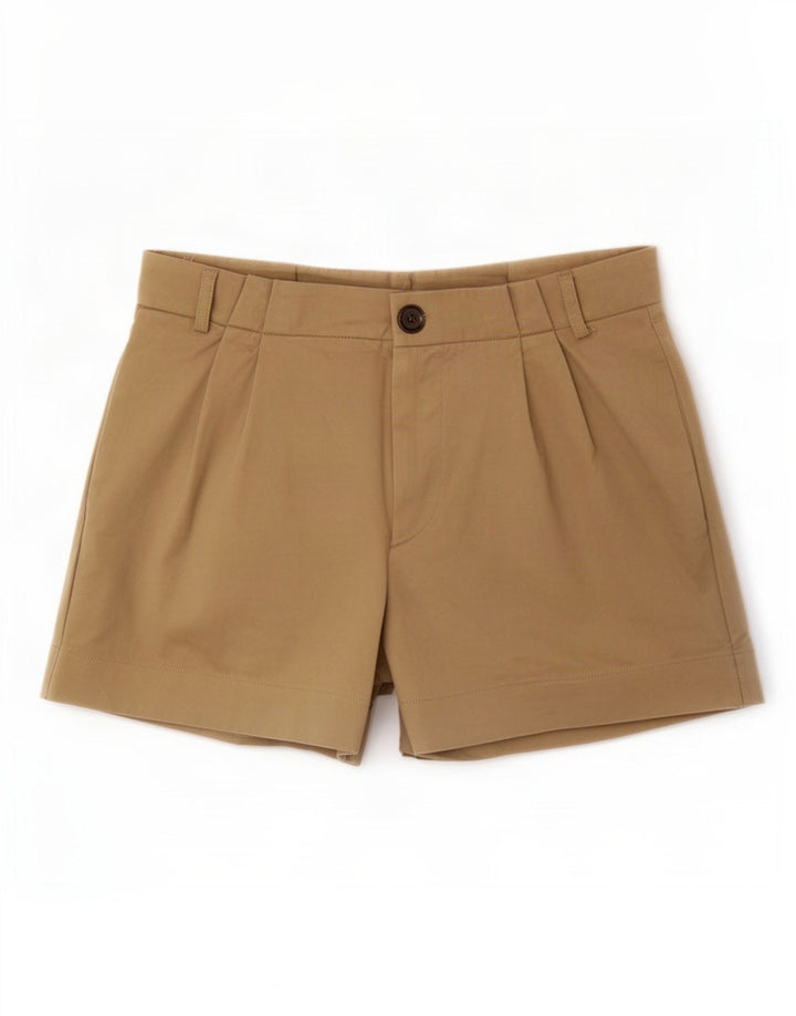 Pantaloncini casual con ancoraggio da donna Zara medi W28 in cotone beige