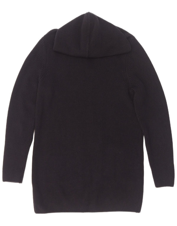 Maglione cardigan con cappuccio da uomo Zara piccolo in cotone blu navy