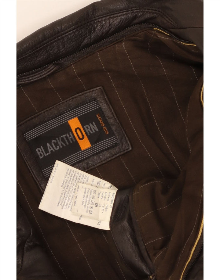 Cappotto in pelle da uomo Blackthorn IT 52 XL in pelle marrone