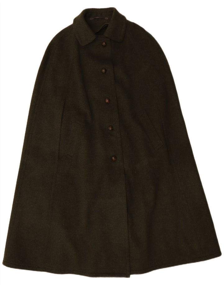 Cappotto a mantella vintage da donna, taglia unica, color kaki
