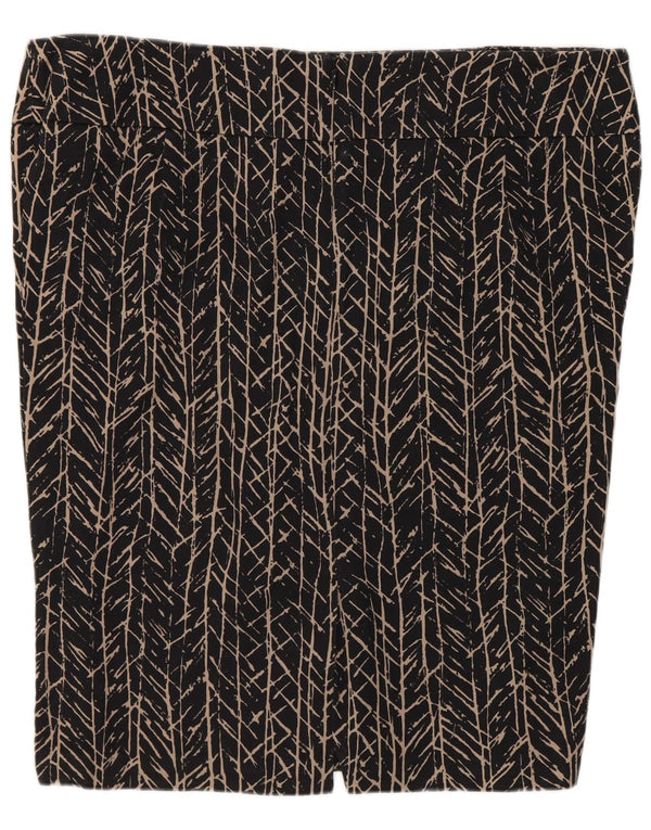 Gonna a tubino con motivo astratto da donna Marks & Spencer UK 18 XL W38 Nera