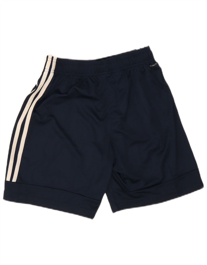 Pantaloncini sportivi Adidas Climalite da ragazzo 13-14 anni in poliestere blu navy