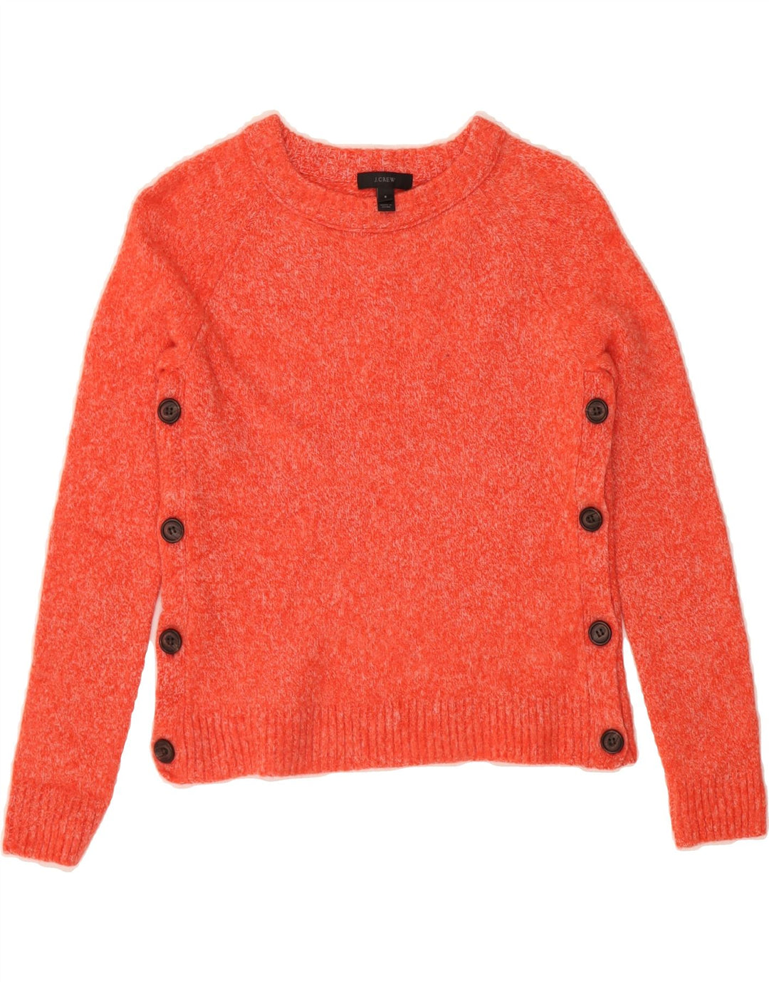 J. CREW Womens Crew Neck Jumper Sweater UK 8 Small Orange Flecked Vintage J. Crew and Second-Hand J. Crew from Messina Hembry 