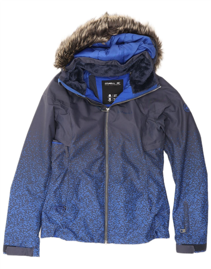 Giacca a vento con cappuccio da donna O'Neill UK 10 Small Blu Navy maculato