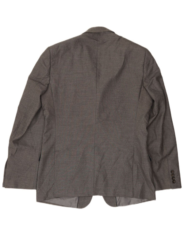 Giacca blazer a 2 bottoni da uomo Marks & Spencer UK 40 Poliestere grigio medio