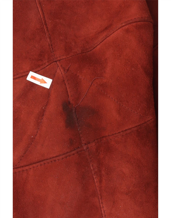 Giacca in shearling vintage da donna IT 42 Shearling medio bordeaux