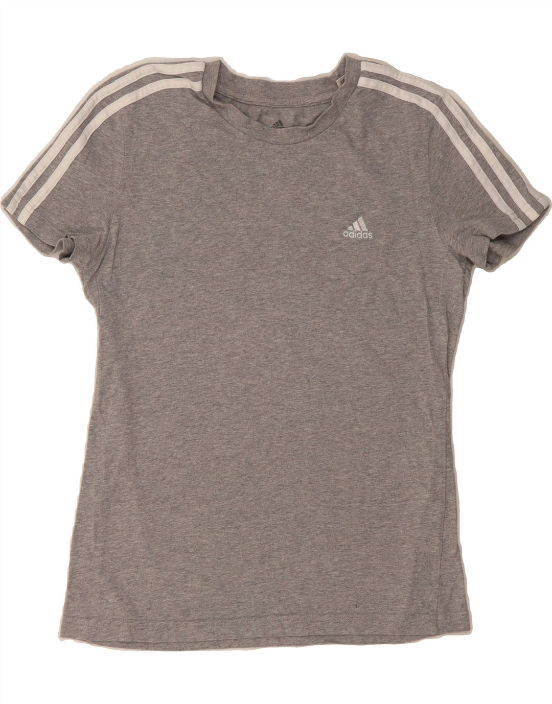 ADIDAS Womens T-Shirt Top UK 12/14 Medium Grey Cotton Vintage Adidas and Second-Hand Adidas from Messina Hembry 