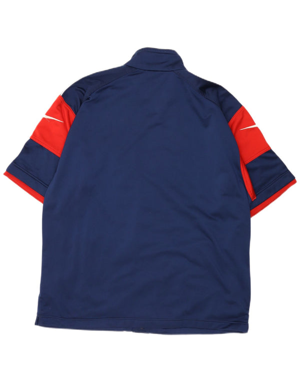 Giacca da ginnastica grafica da uomo Nike UK 42/44 Large Blu Navy Colourblock