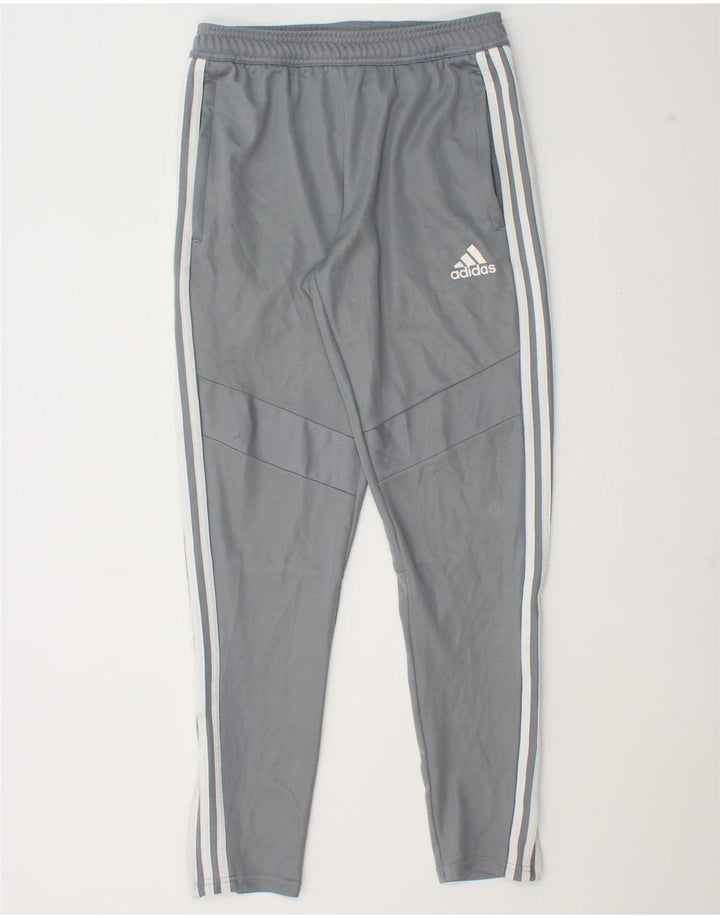 Pantaloni da tuta Adidas da uomo piccoli in poliestere grigio