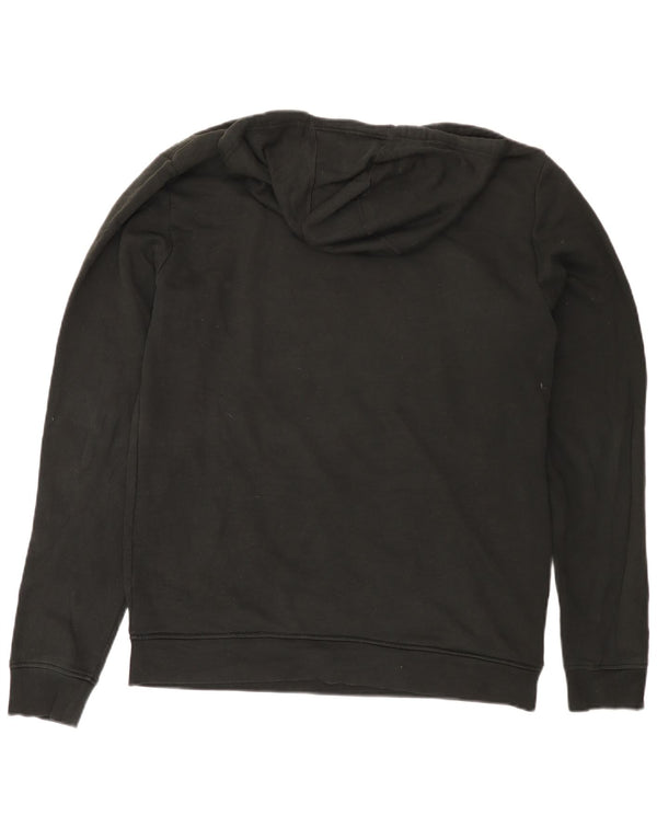Lacoste Mens Graphic Hoodie Jumper Size 5 Large Black Cotton