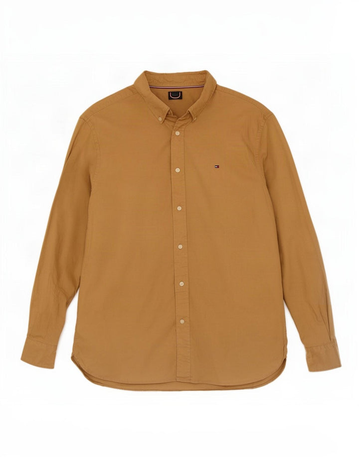 Camicia da uomo Tommy Hilfiger XL in cotone beige
