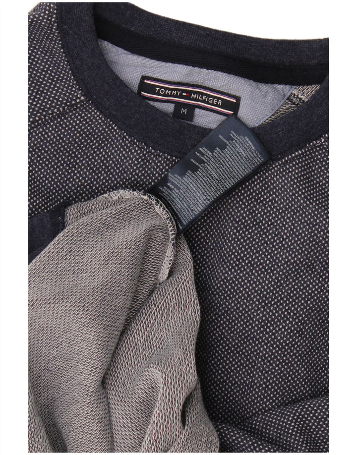 Tommy Hilfiger Uomo Felpa Maglione Medio Blu Navy Cotone