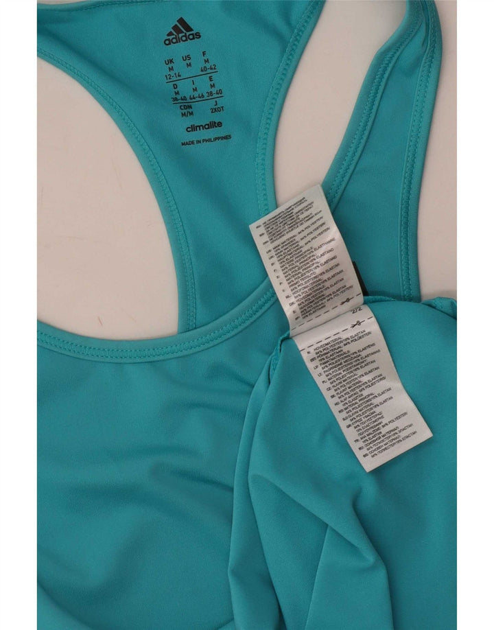 Canotta Adidas Climalite da donna UK 12/14 Poliestere blu medio