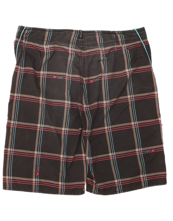 Pantaloncini da bagno grafici da uomo Rip Curl XL a quadri grigi