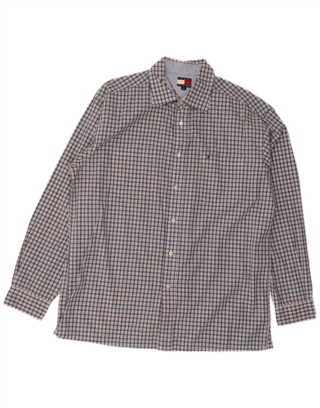 Camicia da uomo Regular Fit Tommy Hilfiger a quadri blu medio