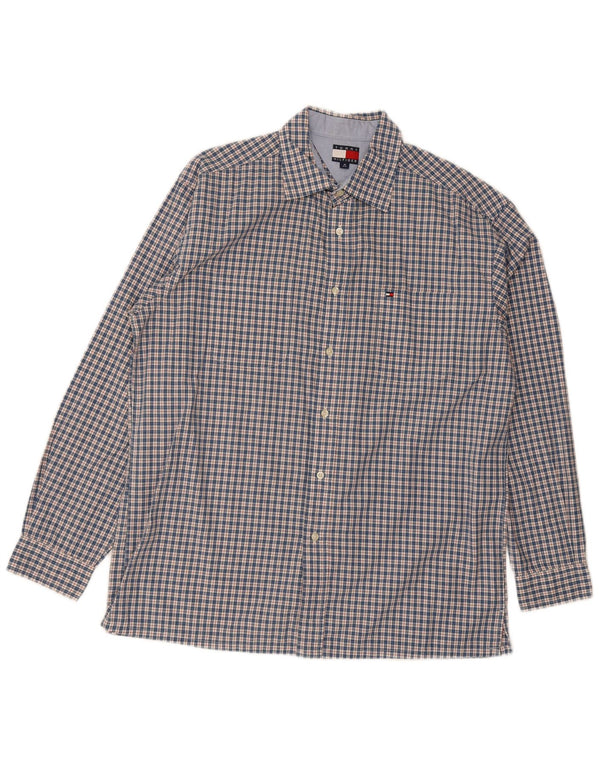 Camicia da uomo Regular Fit Tommy Hilfiger a quadri blu medio