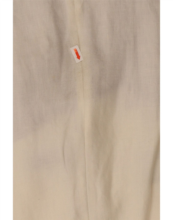 VINTAGE Boys 3 Button Blazer Jacket 11-12 Years White Linen