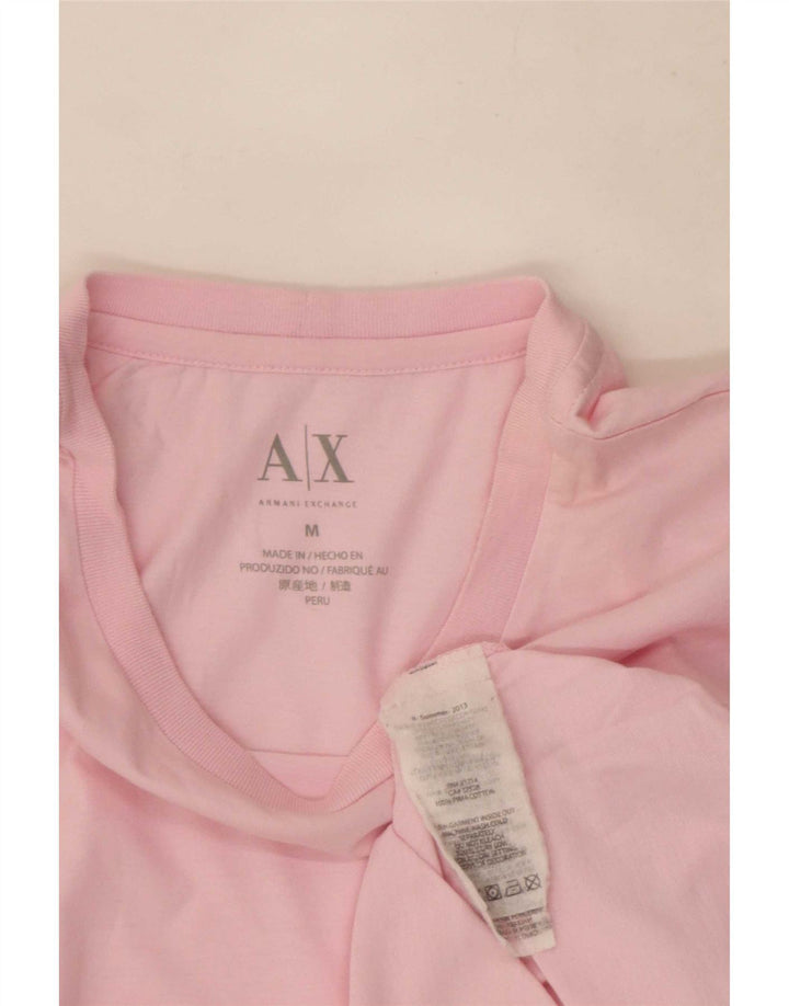 T-shirt da uomo Armani Exchange Top in cotone rosa medio