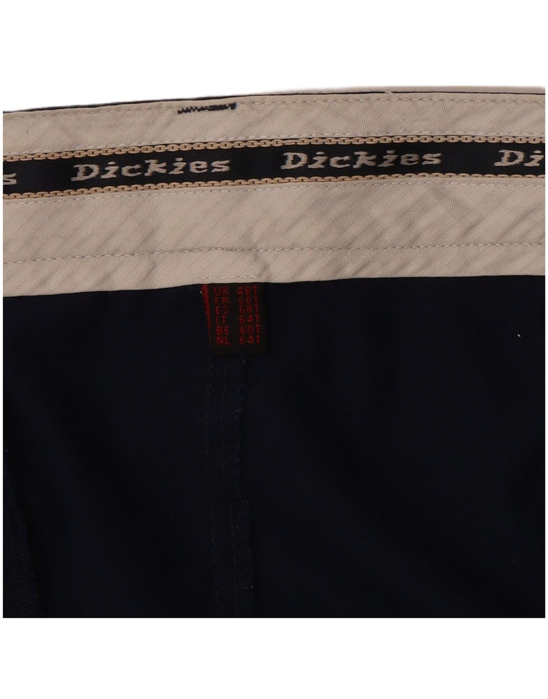 DICKIES Pantaloni chino affusolati da uomo W48 L32 poliestere blu navy